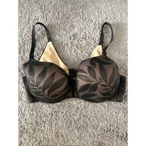Cacique Invisible Lace Backsmoother Balconette Bra in Black Size 38DDD